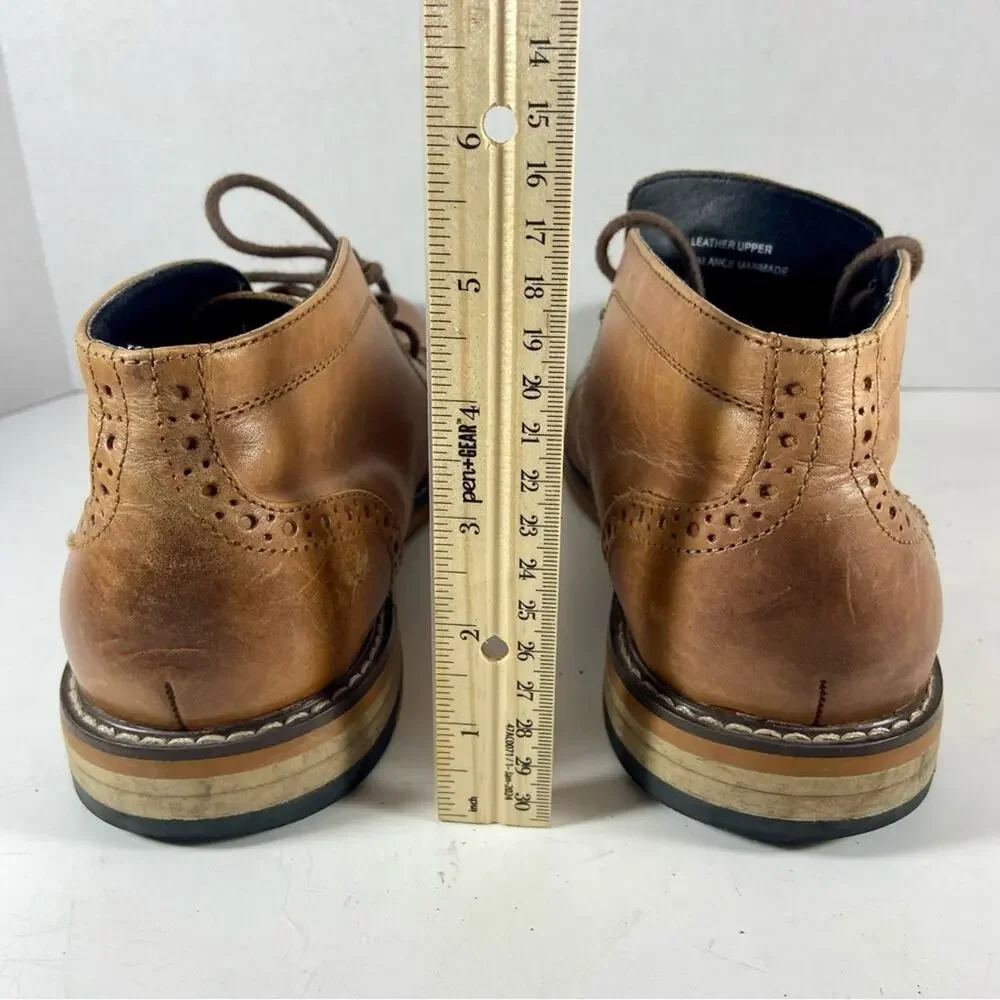BAR III men’s tan leather lace up chukka Oxford boots classic dress shoes office